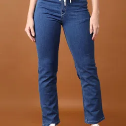 V-Mart Women Cotton Regular Fit High-Rise Light Fade Jeans-picture-41