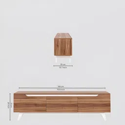 SPYDER CRAFT Brown Wooden Spyder Craft D3 Finish TV Entertainment Unit image 2