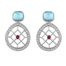 ASMITTA JEWELLERY Sliver-Plated Stone-Studded Jewellery Set image 3