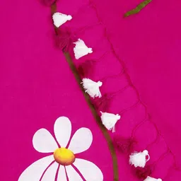 KALINI Floral Linen Blend Block Print Saree image 5