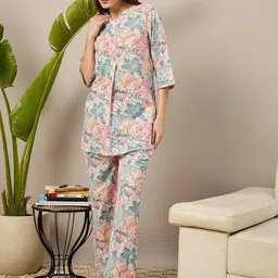 July Women Pure Cotton Floral Printed Night Suit-image-26