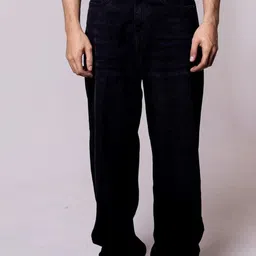 Minus One Men Baggy Mid-Rise Clean Look Jeans-image-57