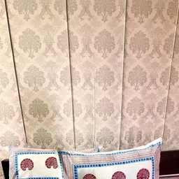 Alankaran designs White & Red 120 TC Bedsheet with 2 Pillow Covers-picture-48