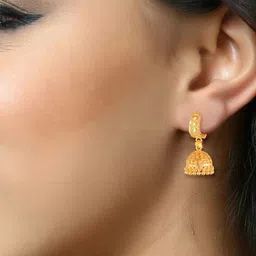 VIVASTRI Women Gold-Plated Alloy Earrings image 2