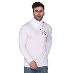 BEYOU FASHION Men High Neck Solid Slim Fit T-shirt-picture-7