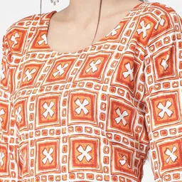 Ethnic basket Women Multicoloured Poly Crepe Kurta Sets image 5