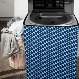 The Furnishing Tree Blue Printed Washing Machine Cover image 4