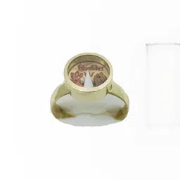 R G MART Unisex Gold-Plated Ashtadhatu Trishakti Shank Double Rudraksha Finger Ring-image-86