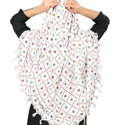 vicharan VicharanEthnic Women Cotton Printed Sun Light Protection Scarf image 4