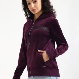 Calvin Klein Jeans Women Hooded Front-Open Sweatshirt image 4