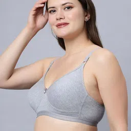 Eden Solid Non Padded Full Coverage Cotton Bra image 3