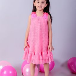 LIL DRAMA Girls Polka Dot Print A-Line Dress-picture-27