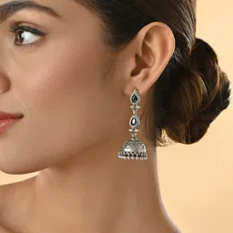 Fida Dome Shaped Jhumkas Earrings image 3