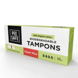Pee Safe 100% Organic Cotton Tampons | Super Plus | For Heavy Flow | Comfortable & Stain-Free Experience | Ultra Soft & Highly Absorbent | Rash & Irritation Free | Skin Friendly | FDA Approved | Pack Of 16-image-54