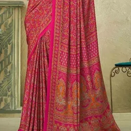 Reboot Fashions Ethnic Motifs Pure Crepe Saree image 3