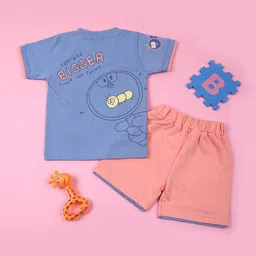 V-Mart Infants Printed Pure Cotton T-shirt With Shorts image 2