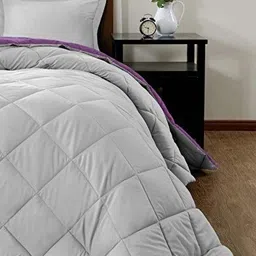 RF RELAXFEEL Purple Heavy Winter 210 GSM Reversible Microfiber Double Bed Comforter image 4