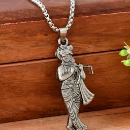 AGARWALPRODUCT Unisex Stainless Steel Lord Murlidhar Pendant-picture-38