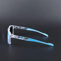 Voyage Unisex Wayfarer Polarized Sunglasses Blue Lens Transparent Frame 83129PMG6787Z image 4