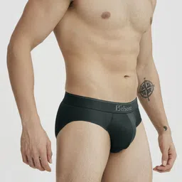 B'there Men Mid Rise Basic Briefs + U004_MDG_MDG image 5