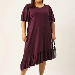 theRebelinme Women Flared Sleeve A-Line Midi Dress-picture-18