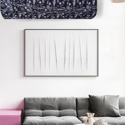 The Furnishing Tree 1 Ton Split AC Cover for Indoor and Outdoor Units Self Pattern Blue image 5