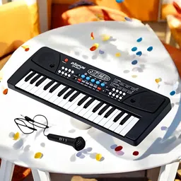 mahi zone 37-Key Musical Piano Keyboard with Microphone Songs Recording for Kids_R310 image 1