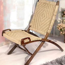Ikiriya Beige Wooded Lounge Chair-picture-41