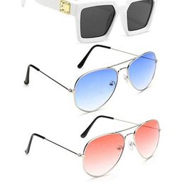 Arzonai Unisex Clear Lens & White Sunglasses-picture-20