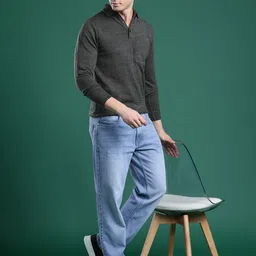 Cayman Self Design Polo Collar Woollen T-shirt image 3