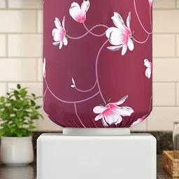 Kuber Industries Flower Design 20Ltr Polyester Water Bottle Cover with Elastic Closure-picture-11