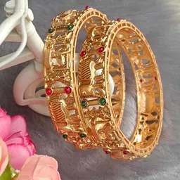 DENICRAAS Set of 2 Gold-TonedAlloy Bangle-picture-30