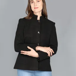 protex Fancy Hairy Solid Coat For Women-picture-15