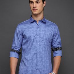 Kenneth Cole Floral Printed Slim Fit Pure Cotton Shirt-picture-20