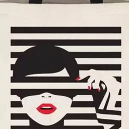 the sack co Women Graphic Printed Shopper Tote Bag with Two Handles image 5