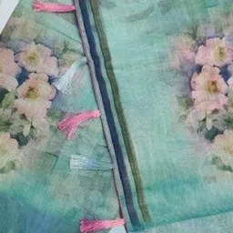 SSHAGUN LIFESTYLE Floral Printed Hand Batik Bandhani Saree image 2