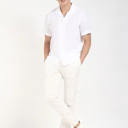 Calvin Klein Jeans Men Solid Cuban Collar Cotton Casual Shirt image 2