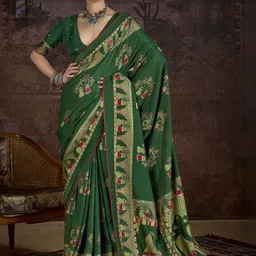 TIRA Ethnic Motifs Silk Blend Handloom Saree-image-43