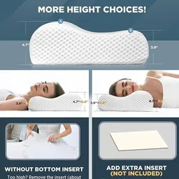 CATRON White Polycotton Breathable Pillow image 4