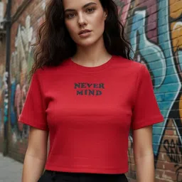 CORSICA Print Cotton Crop Top image 3