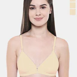 Bodycare Women Solid Full Coverage Bra Non wired 3Pcs Non Padded Everyday Bra image 1