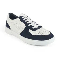 Tresmode Men Colourblocked Lace-Ups Leather Casual Sneakers-picture-9