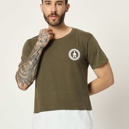 Anax Aesthetics Men Colourblocked Round Neck Cotton T-shirt-picture-11