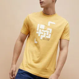 Fame Forever by Lifestyle Men Geometric Printed Round Neck Cotton T-shirt-picture-31