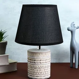 TAYHAA Black Ceramic Contemporary Frusturical Shaped Table Lamp image 2
