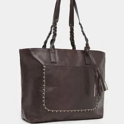 Styli Women Textured Shoulder Bag with Tasselled-picture-35