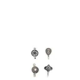 Sangria Artificial Stones and Beads Stud Nosepin image 3