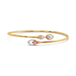 CANDERE A KALYAN JEWELLERS COMPANY Daisy Diamond And Fancy Gemstone Cuff Bracelet 0.11 Ct-picture-12