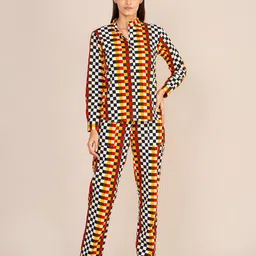 AMSWAN Checked Cotton Top & Trousers Co-OrdsSet-picture-18