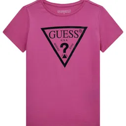 GUESS kids Girls Graphic Printed Round Neck Cotton T-shirt-picture-56